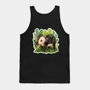 Cute Mountain Tapir Illustration - Adorable Animal Art Tank Top